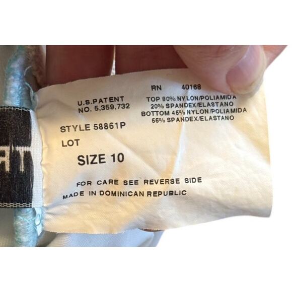 Trimshaper Swimsuit Women‎ 10 Teal Blue Beach Vacation Resort Cruise Summer Sand - Picture 6 of 7